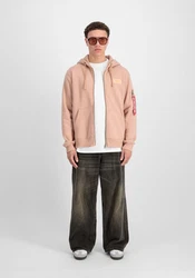 Alpha Industries Hoodie Back Print Zip Hoodie Beige/Braun/Khaki