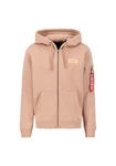 Alpha Industries Hoodie Back Print Zip Hoodie Beige/Braun/Khaki