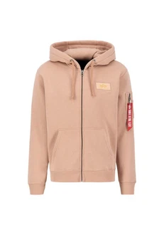 Alpha Industries Hoodie Back Print Zip Hoodie Beige/Braun/Khaki