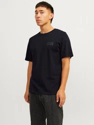 JACK & JONES Herren Jjecorp Logo Tee O-Neck Noos T-Shirt Schwarz/Dunkelblau