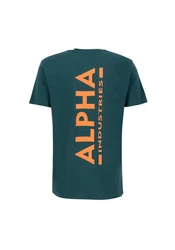 Alpha Industries T-Shirt Backprint T Türkis/Grün/Dunkelgrün
