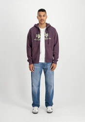 ALPHA INDUSTRIES Sweatjacke Fliederfarben/Lila/Dunkelblau