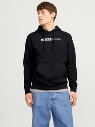 Jack & Jones Sweatshirt JJECORP LOGO SWEAT HOOD PLAY NOOS Schwarz/Dunkelblau/Dunkelgrau