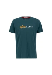 Alpha Industries T-Shirt Alpha Label T Dunkelgrün/Grün