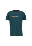 Alpha Industries T-Shirt Alpha Label T Dunkelgrün/Grün