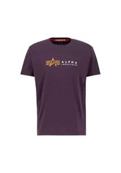 Alpha Industries T-Shirt Alpha Label T Lila/Fliederfarben/Dunkelrot/Dunkelblau