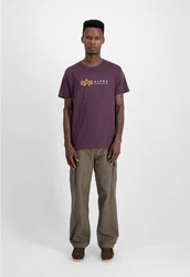 Alpha Industries T-Shirt Alpha Label T Lila/Fliederfarben/Dunkelrot/Dunkelblau