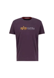 Alpha Industries T-Shirt Alpha Label T Lila/Fliederfarben/Dunkelrot/Dunkelblau