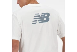 New Balance SPORT ESSENTIALS LOGO T-SHIRT Weiß/Khaki/Beige/Creme