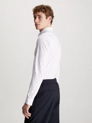 Calvin Klein Langarmhemd POPLIN HP EXTRA SLIM SHIRT Weiß/Creme/Schwarz