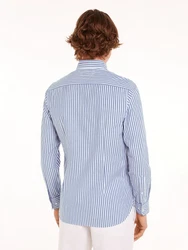 Tommy Hilfiger Businesshemd CLASSIC POPLIN STRIPE SF SHIRT mid blau/optic wei