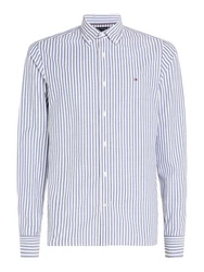 Tommy Hilfiger Businesshemd CLASSIC POPLIN STRIPE SF SHIRT mid blau/optic wei