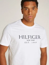 Tommy Hilfiger T-Shirt BIG HILFIGER TEE Braun/Weiß/Silber