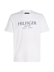 Tommy Hilfiger T-Shirt BIG HILFIGER TEE Braun/Weiß/Silber