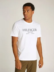 Tommy Hilfiger T-Shirt BIG HILFIGER TEE Braun/Weiß/Silber