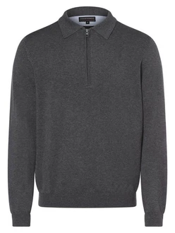 Finshley & Harding Strickpullover Dunkelgrau/Grau/Hellgrau
