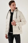 Buratti Winterjacke Beige/Creme/Weiß/Khaki