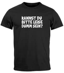 MoonWorks Print-Shirt Herren T-Shirt Sarkasmus Spruch (Kannst du bitte leise dumm sein) Grau/Schwarz/Braun/Beige/Lila