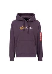 Alpha Industries Hoodie Alpha Label Lila/Dunkelblau/Rosa