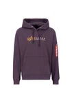 Alpha Industries Hoodie Alpha Label Lila/Dunkelblau/Rosa