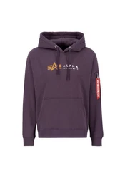 Alpha Industries Hoodie Alpha Label Lila/Dunkelblau/Rosa