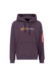 Alpha Industries Hoodie Alpha Label Lila/Dunkelblau/Rosa