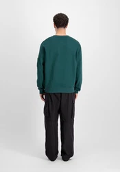 Alpha Industries Sweatshirt Alpha Label Sweater für Herren Grün/Dunkelgrün/Türkis