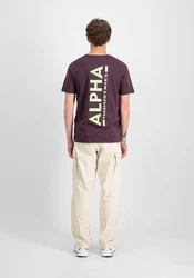 Alpha Industries T-Shirt Backprint T Lila/Fliederfarben/Dunkelblau