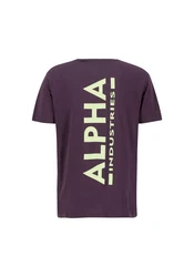 Alpha Industries T-Shirt Backprint T Lila/Fliederfarben/Dunkelblau