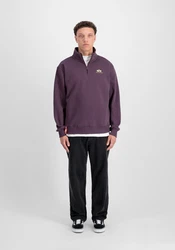 Alpha Industries Sweater Half Zip SL Fliederfarben/Lila/Dunkelblau