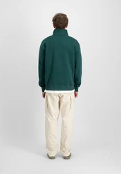 Alpha Industries Sweater Half Zip SL Dunkelgrün/Grün/Türkis