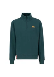 Alpha Industries Sweater Half Zip SL Dunkelgrün/Grün/Türkis
