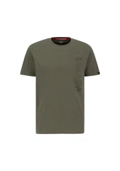 Alpha Industries T-Shirt Embroidery T Dunkelgrün/Khaki