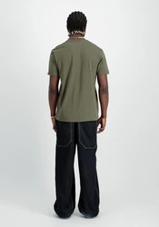 Alpha Industries T-Shirt Embroidery T Dunkelgrün/Khaki