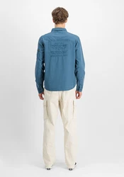 Alpha Industries Oversize Shirt Air Force EMB Shirt Grau/Hellblau/Blau/Dunkelblau