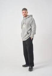 Cleptomanicx Kapuzensweatshirt Boxy Hooded Racing grau