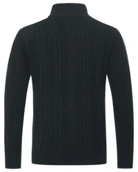 Allthemen Cardigan Herren Strickjacke mit Reißverschluss Schwarz/Dunkelblau/Dunkelgrau