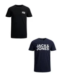 Jack & Jones T-Shirt 2er-Set Plus Size T-Shirt Logo (4831) Weiß/Grau
