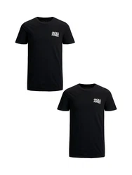 Jack & Jones T-Shirt 2er-Set Plus Size T-Shirt Logo (4831) Schwarz/Weiß (4831)