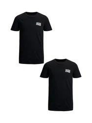 Jack & Jones T-Shirt 2er-Set Plus Size T-Shirt Logo (4831) Schwarz/Weiß (4831)