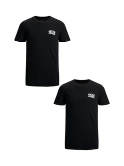 Jack & Jones T-Shirt 2er-Set Plus Size T-Shirt Logo (4831) Schwarz/Weiß (4831)
