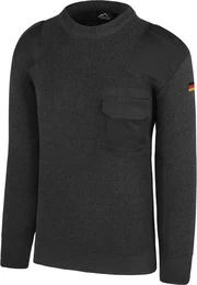 Strickpullover Herren BW-Pullover mit Schurwolle Barntrup Bundeswehr Pullover Strickpullover aus Schurwolle mit Deutschlandfahne