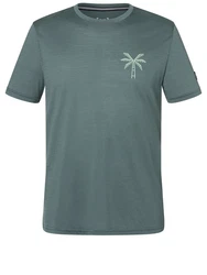 SUPER.NATURAL T-Shirt TROPICAL ADVENTURE TEE Türkis/Grün/Dunkelgrün/Blau