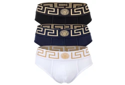 Versace Herren Slip TOPEKA Dunkelblau/Gold/Weiß/Rot/Lila/Orange/Braun