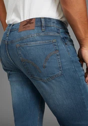 Arizona Stretch-Jeans gerade Beinform niedrig Leibhöhe mit GürtelSchlaufen Blau/Hellblau/Grün