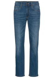 Arizona Stretch-Jeans gerade Beinform niedrig Leibhöhe mit GürtelSchlaufen Blau/Hellblau/Grün