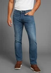 Arizona Stretch-Jeans gerade Beinform niedrig Leibhöhe mit GürtelSchlaufen Blau/Hellblau/Grün