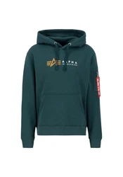 Alpha Industries Hoodie Alpha Label Grün/Dunkelgrün/Türkis