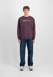 Alpha Industries Sweatshirt Alpha Label Sweater für Herren Dunkelblau/Lila/Rot/Fliederfarben/Rosa