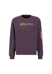Alpha Industries Sweatshirt Alpha Label Sweater für Herren Dunkelblau/Lila/Rot/Fliederfarben/Rosa